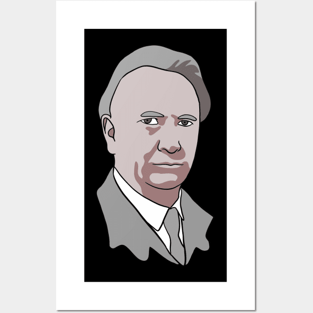 Karl Jaspers Minimal Portrait - Philosophy Wall Art by isstgeschichte